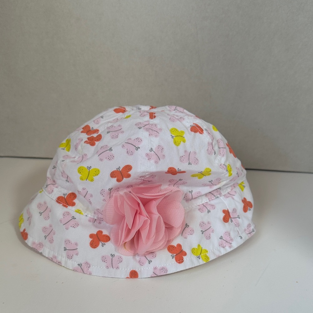 Carters butterfly print sun hat size 0-6 months